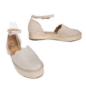 JOIE Cruz Natural Platform Memory Foam Espadrille Sandals NWT size 7
